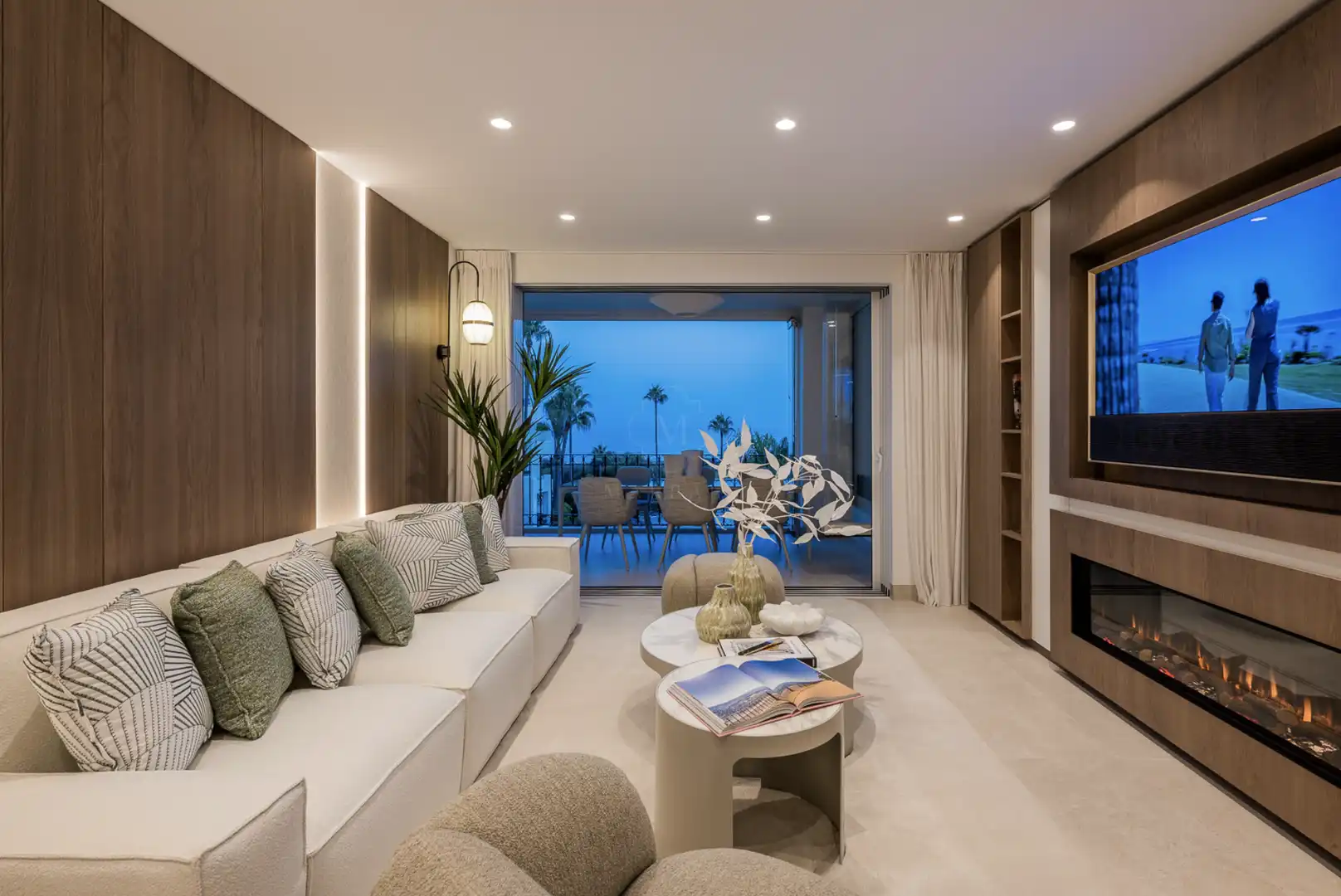 Sala de estar de Apartamento en venta en Estepona con Aire acondicionado, Terraza y Piscina