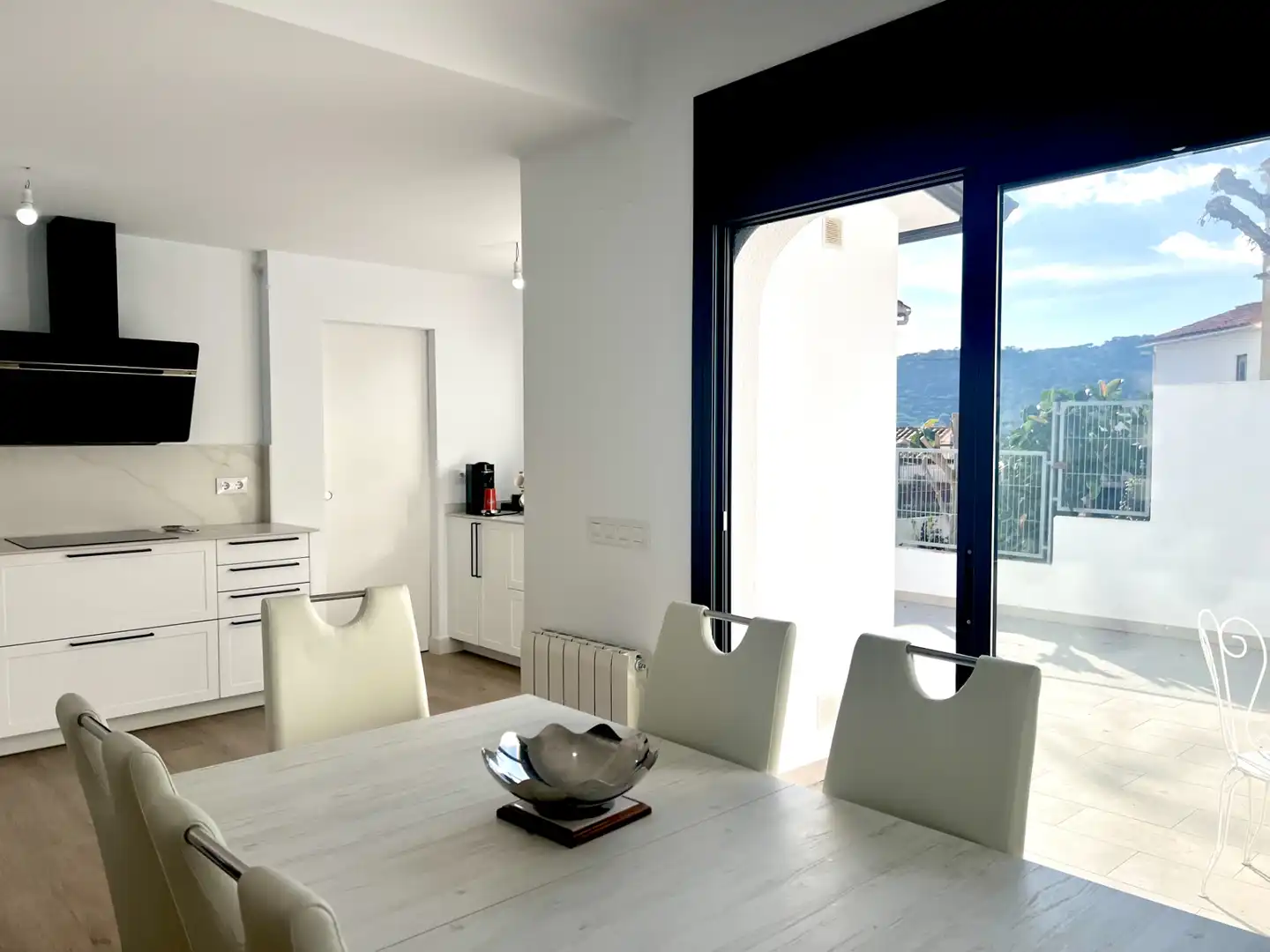 Dining room of Detached homes for sale in Sant Feliu de Guíxols  with Air Conditioner, Heating and Parquet flooring