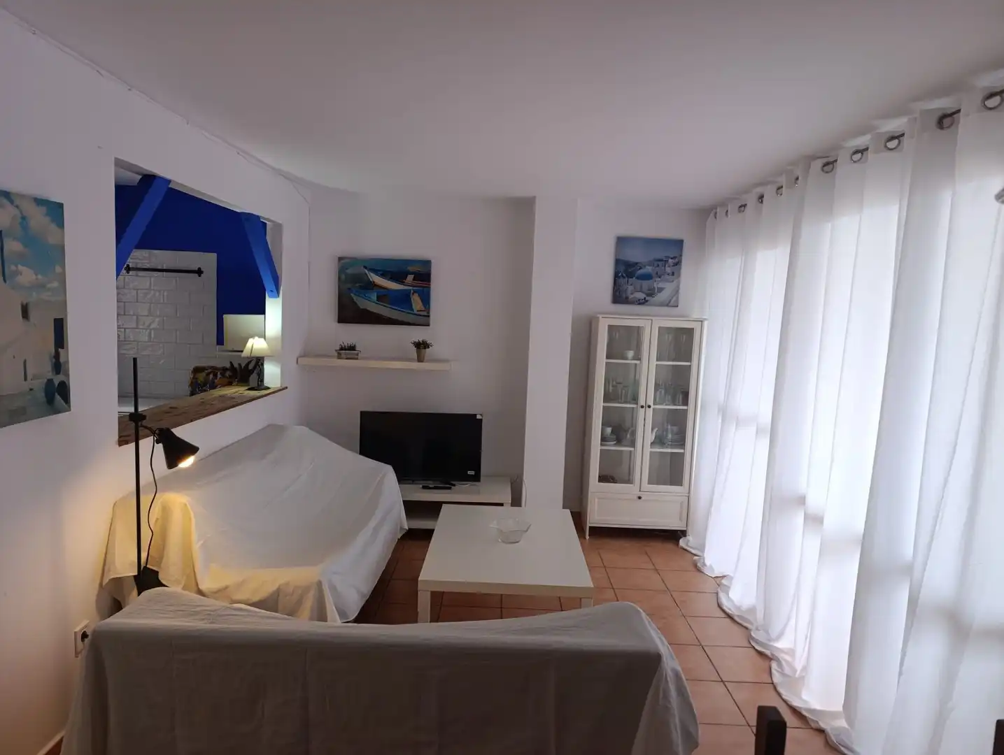 Sala de estar de Apartamento de alquiler en Puente Mayorga - Campamento