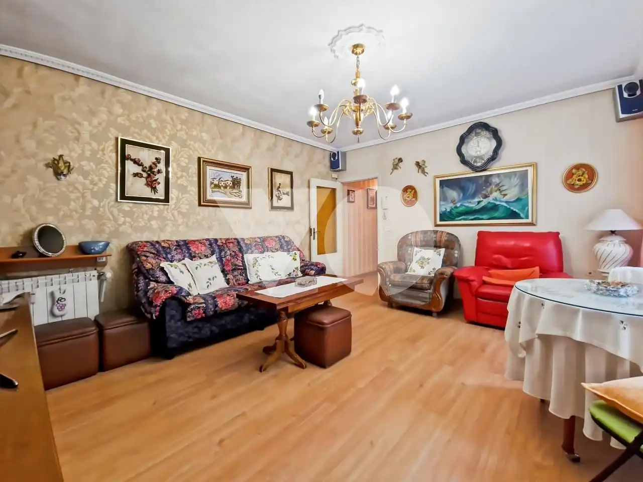 Sala de estar de Planta baja en venta en  Madrid Capital con Calefacción y Terraza
