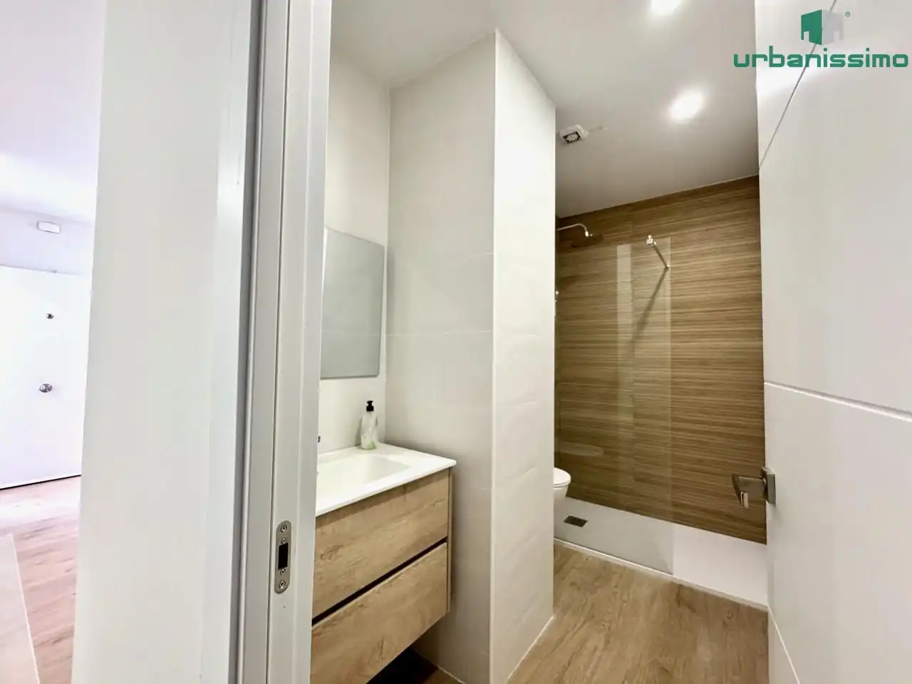 Bany de Apartament de lloguer en Madrid amb Aire condicionat, Calefacció i Moblat