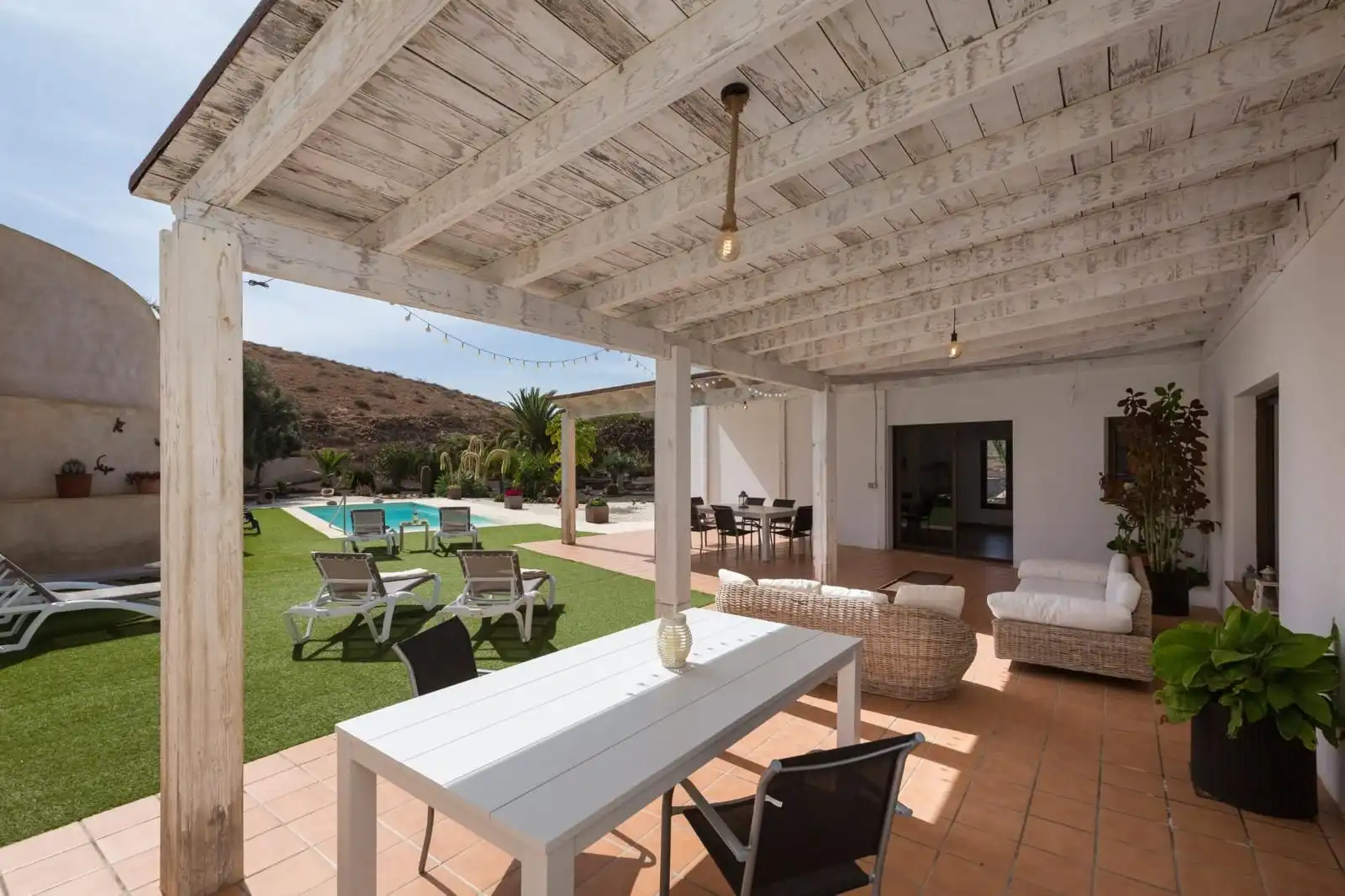 Terraza de Casa o chalet en venta en Pájara con Aire acondicionado, Jardín privado y Piscina
