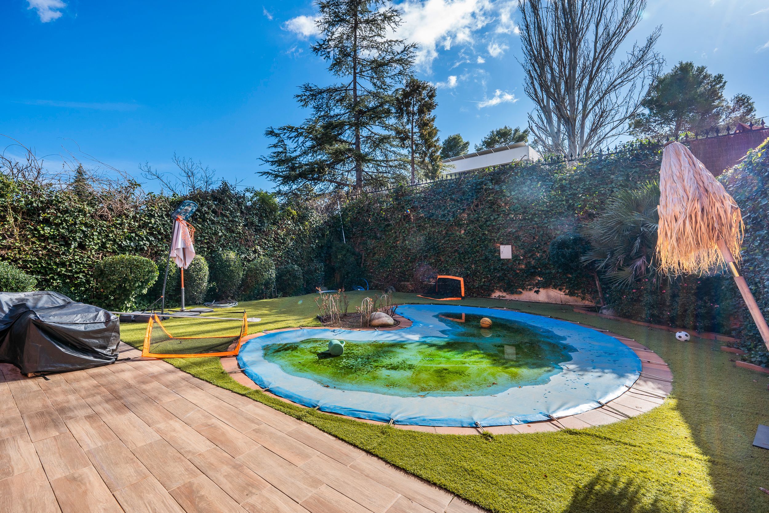Piscina de Casa adosada en venda en  Madrid Capital amb Aire condicionat, Calefacció i Jardí privat