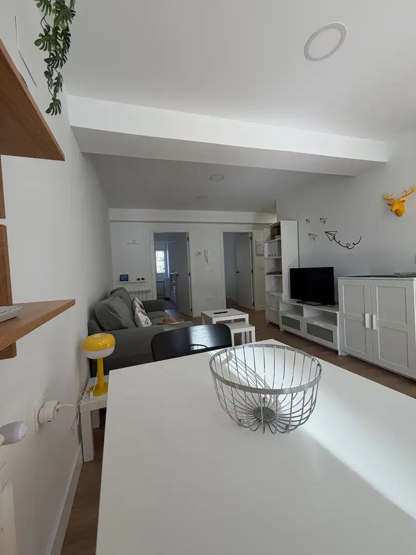 Sala d'estar de Apartament de lloguer en Lugo amb Calefacció i Moblat