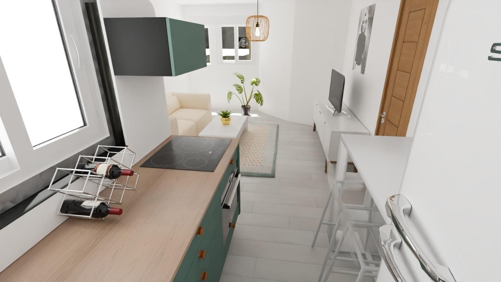 Kitchen of Flat for sale in  Madrid Capital  with Heating and Parquet flooring