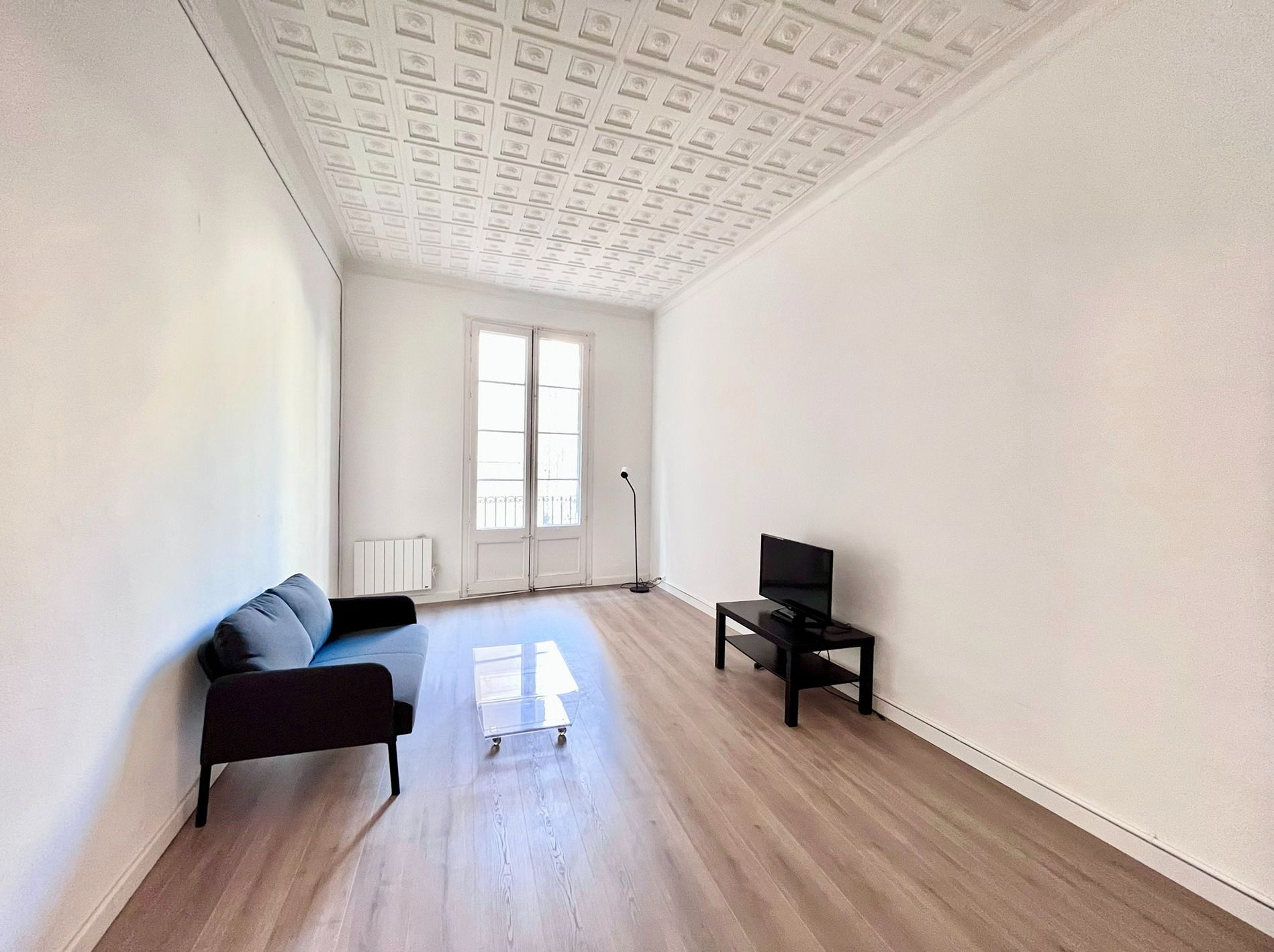 Living room of Flat to rent in  Barcelona Capital  with Heating, Parquet flooring and Furnished