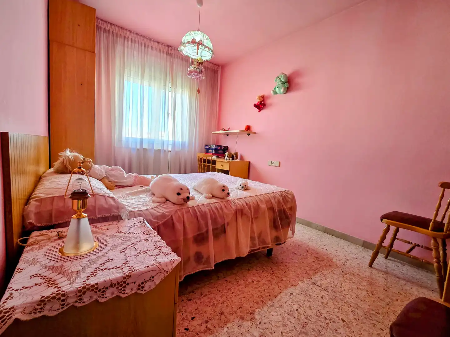 Schlafzimmer von Einfamilien-Reihenhaus zum Verkauf in Manlleu mit Heizung, Privatgarten und Terrasse