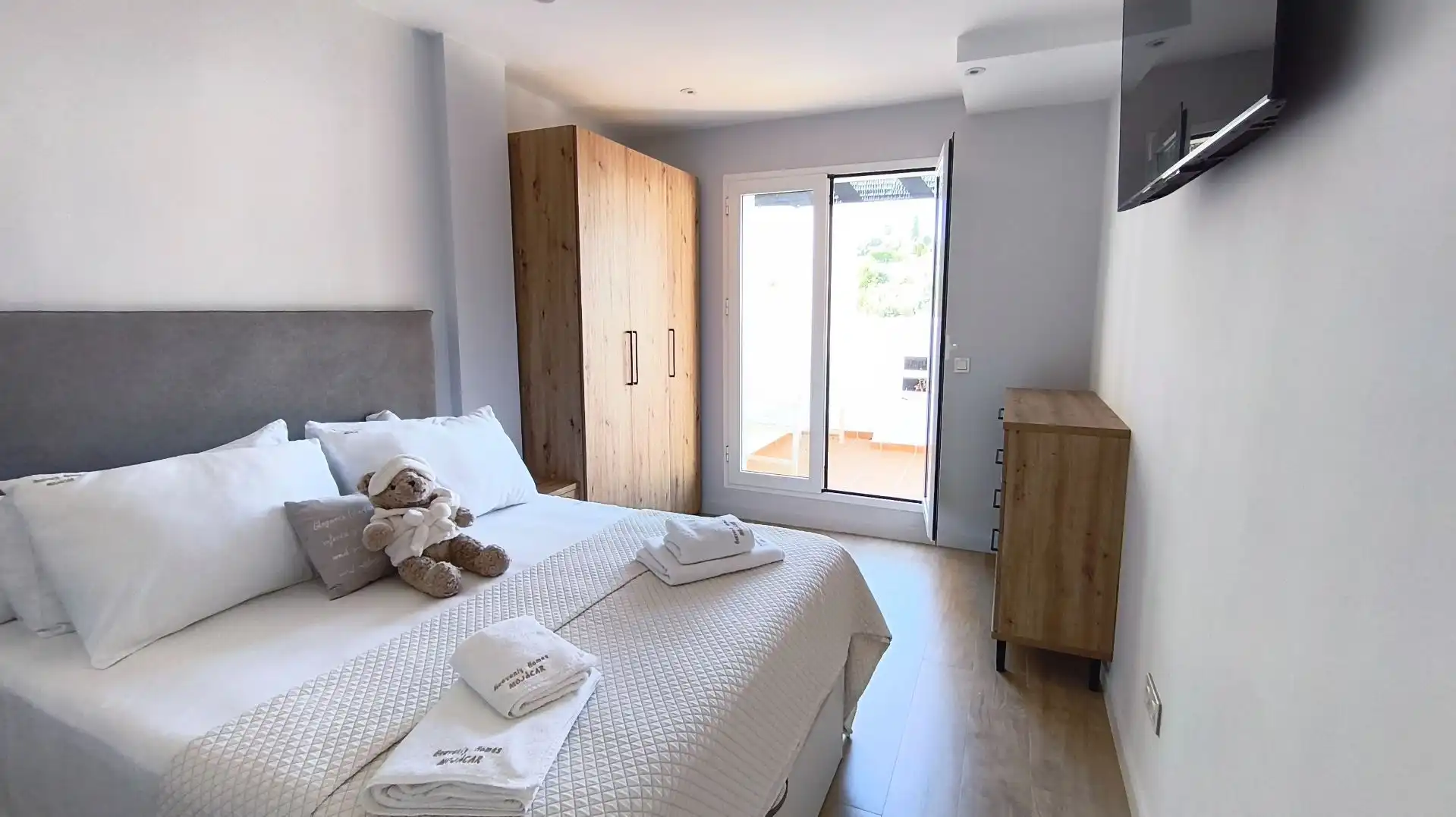 Schlafzimmer von Wohnungen zum Verkauf in Mojácar mit Klimaanlage, Heizung und Terrasse