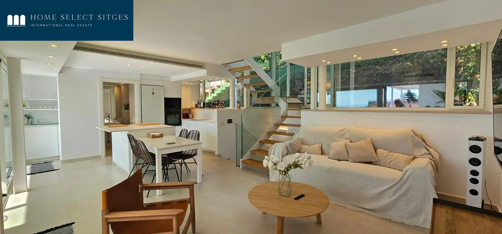 Sala d'estar de Casa o xalet de lloguer en Sitges amb Piscina comunitària