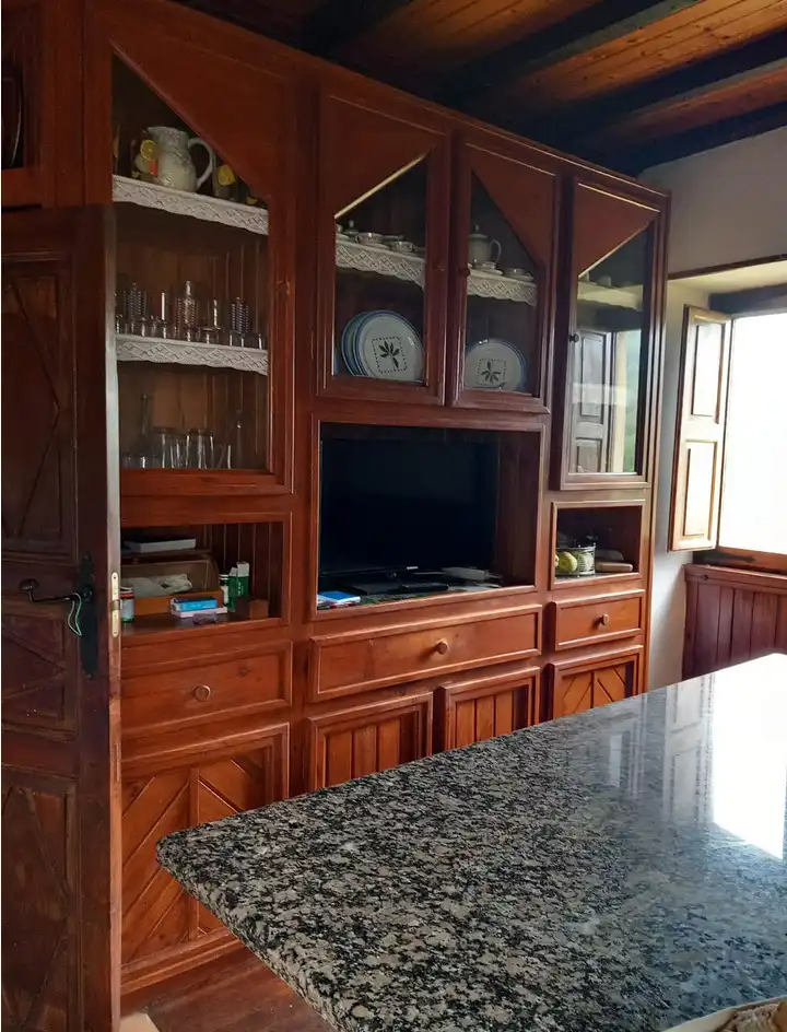 Cocina de Finca rústica en venta en Tineo con Jardín privado, Parquet y Terraza