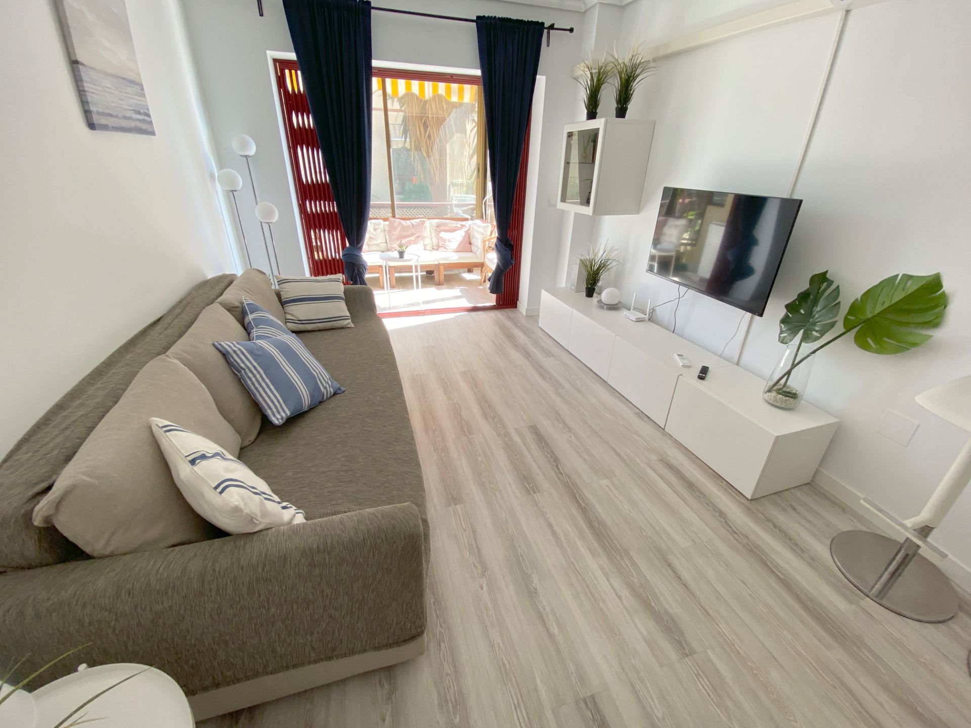 Living room of Flat to rent in Mijas  with Air Conditioner, Terrace and Furnished