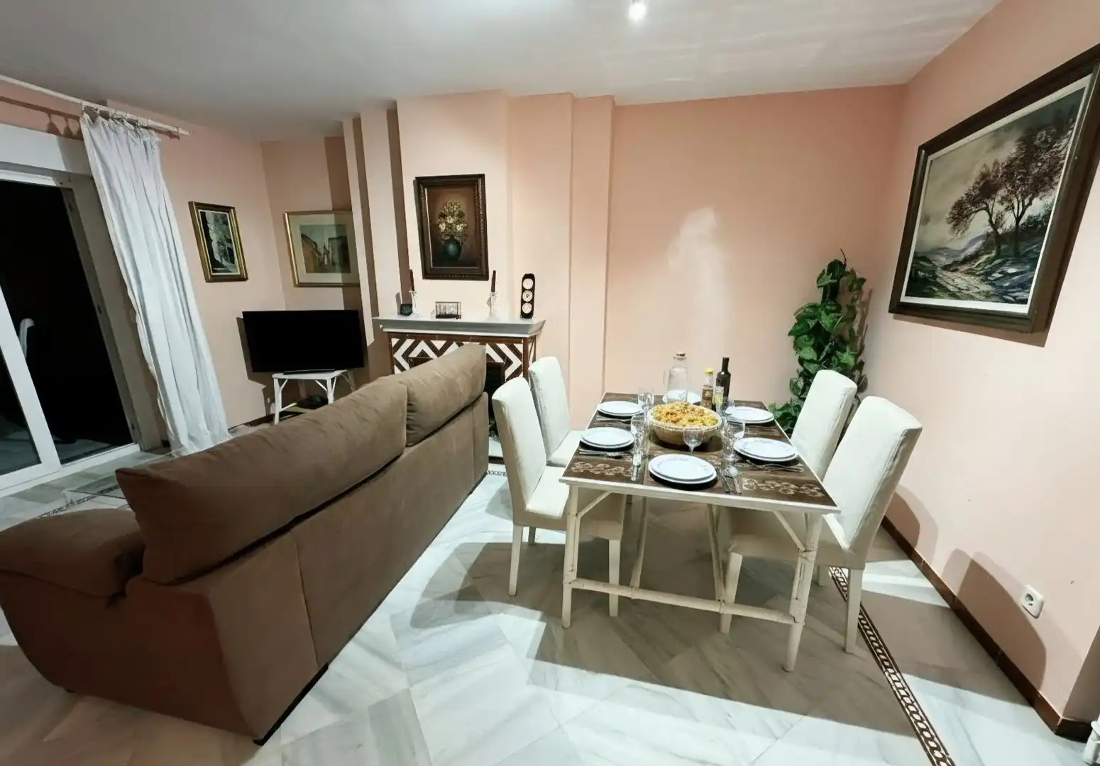 Dining room of Flat for rent in El Puerto de Santa María  with Air Conditioner, Terrace and Furnished