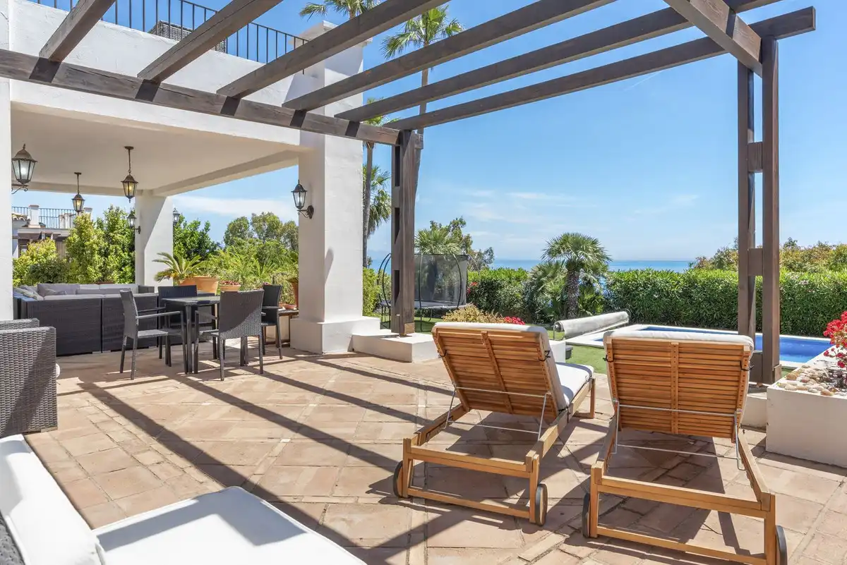 Terraza de Casa o chalet en venta en Manilva con Aire acondicionado, Jardín privado y Terraza
