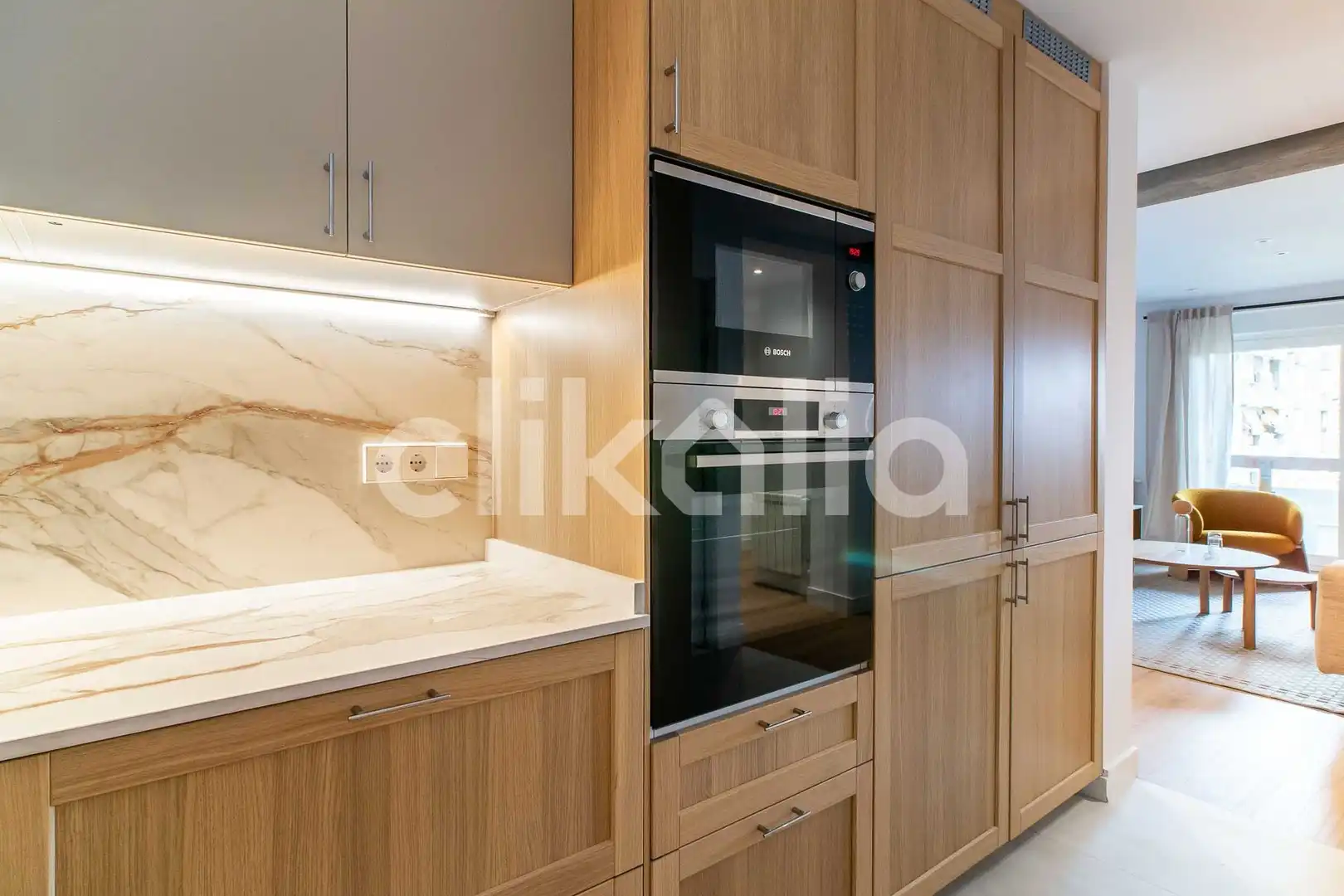 Kitchen of Flat for sale in Madrid  with Air Conditioner, Heating and Private garden