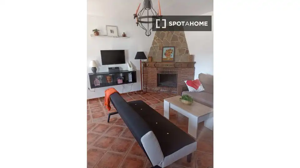 Living room of Apartments for share in Pizarra  with Air Conditioner, Terrace and Furnished