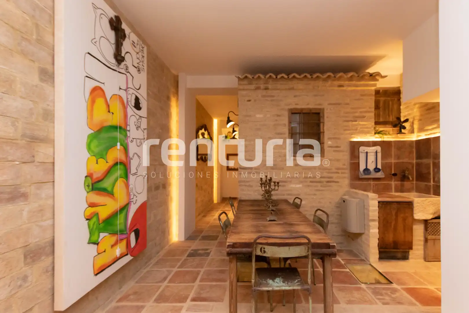 Dining room of Flat for rent in Valencia  with Air Conditioner, Heating and Furnished