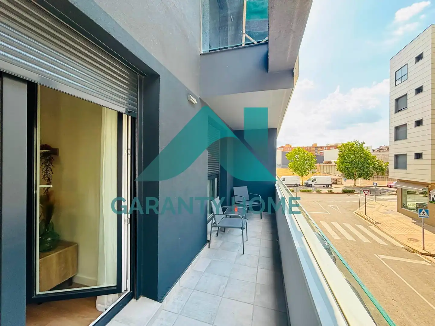 Terraza de Piso de alquiler en Cáceres con Amueblado y Piscina comunitaria