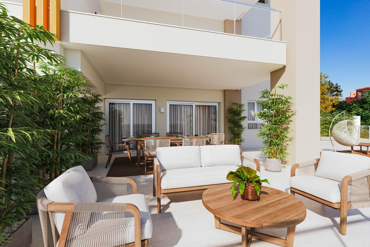 Terrace of Apartment for sale in Mijas  with Air Conditioner, Heating and Private garden