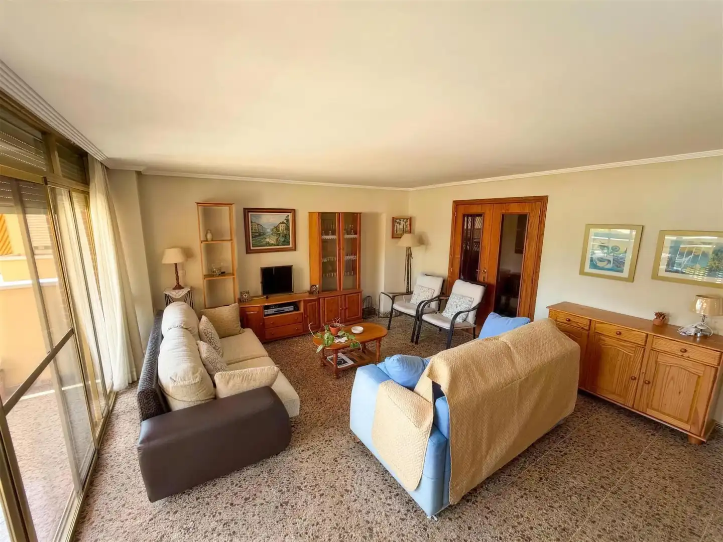 Sala de estar de Piso de alquiler en Alicante / Alacant con Terraza, Amueblado y Balcón