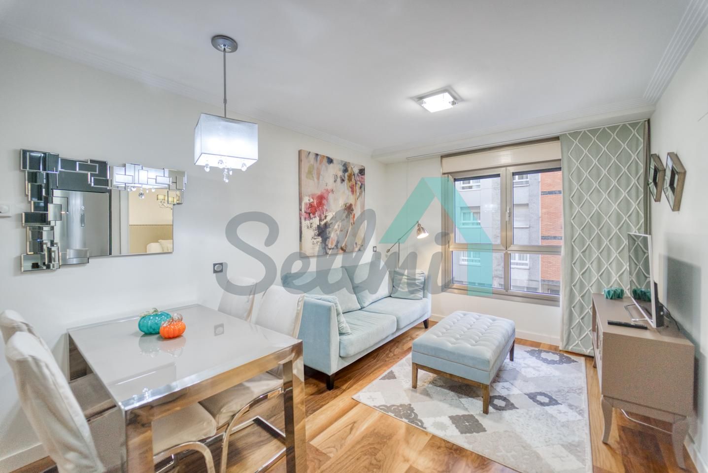 Living room of Flat to rent in Gijón   with Heating and Furnished