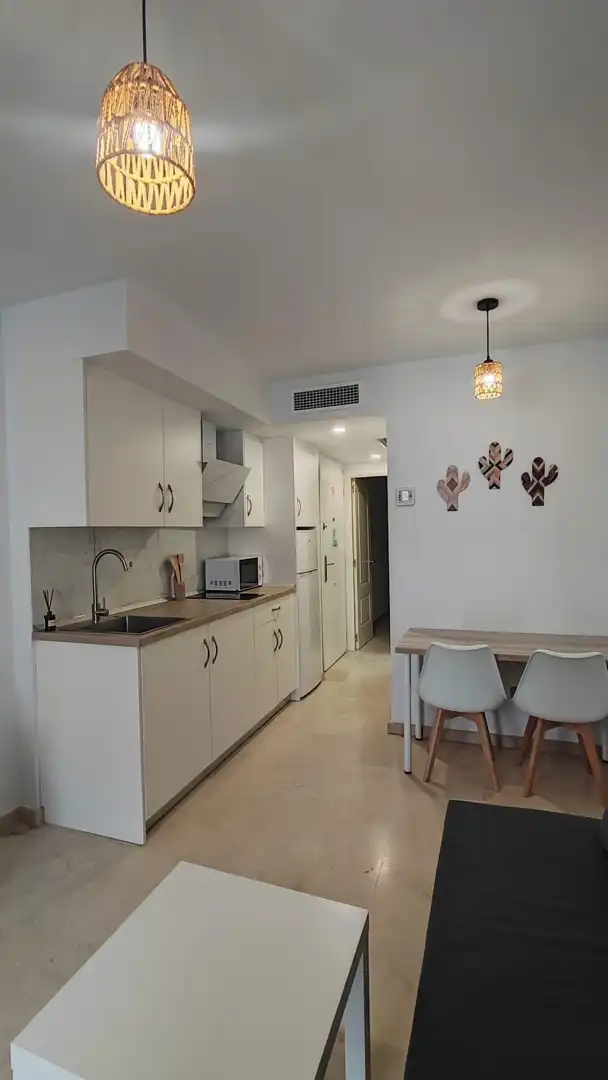 Cocina de Apartamento de alquiler en Benalmádena con Aire acondicionado, Calefacción y Terraza