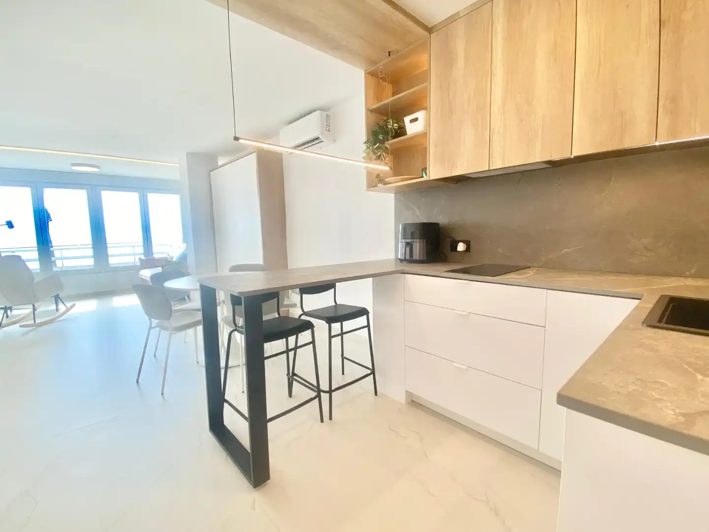 Küche von Wohnung zur Miete in El Campello mit Klimaanlage, Schwimmbad und Möbliert