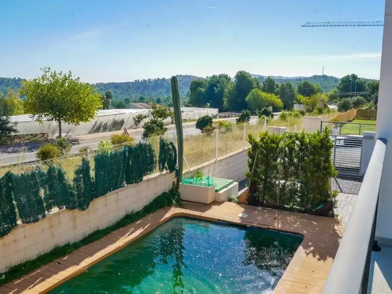 Piscina de Casa o xalet de lloguer en Polop amb Aire condicionat, Jardí privat i Terrassa