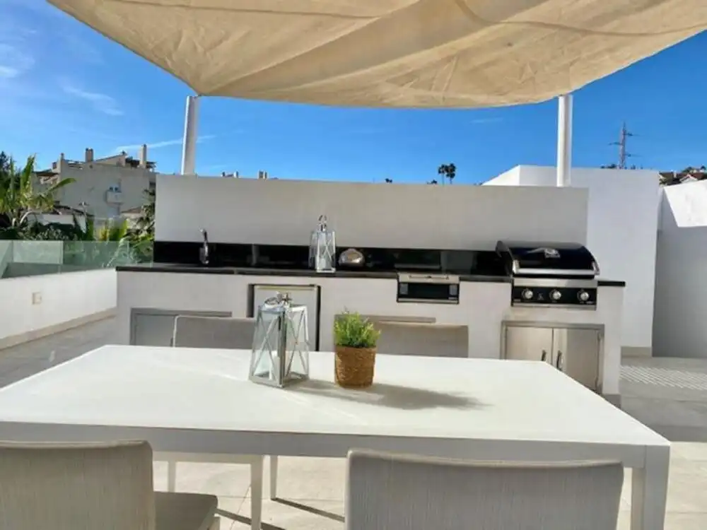 Terrassa de Casa o xalet de lloguer en Estepona amb Aire condicionat, Jardí privat i Terrassa