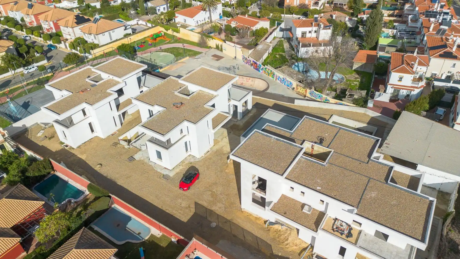 Vista exterior de Casa o chalet en venta en Gines con Jardín privado, Terraza y Piscina