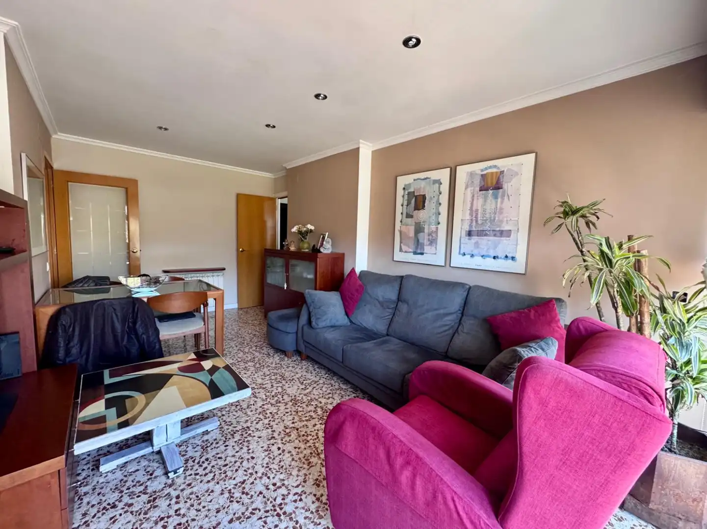 Sala de estar de Piso en venta en Mataró con Terraza y Balcón