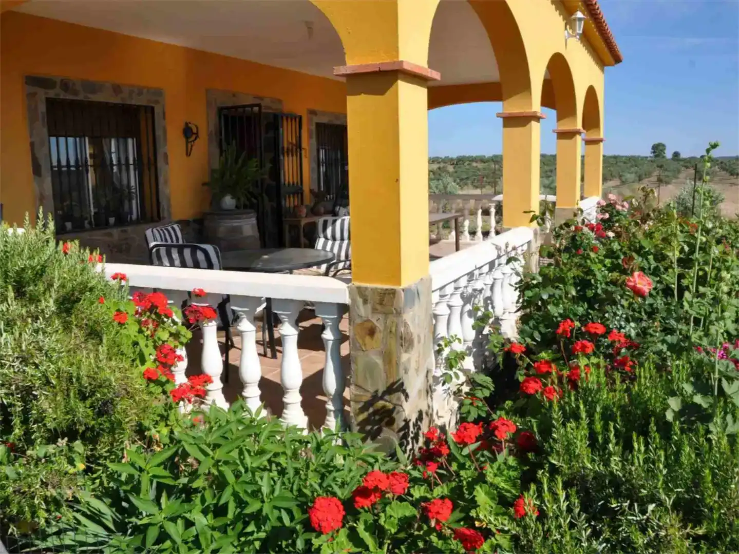 Terraza de Casa o chalet en venta en Zalamea de la Serena con Aire acondicionado, Jardín privado y Amueblado