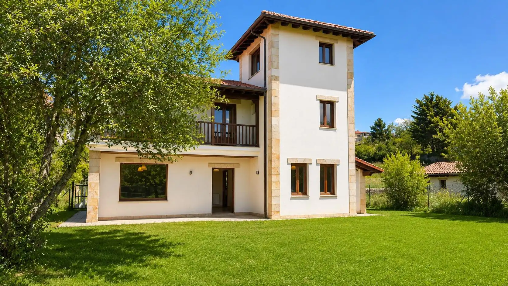 Vista exterior de Casa o chalet en venta en Ruiloba con Calefacción, Jardín privado y Balcón