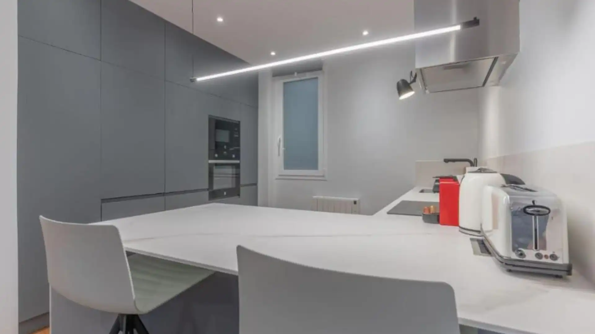 Kitchen of Apartments for rent in Terrassa  with Air Conditioner, Furnished and Microwave