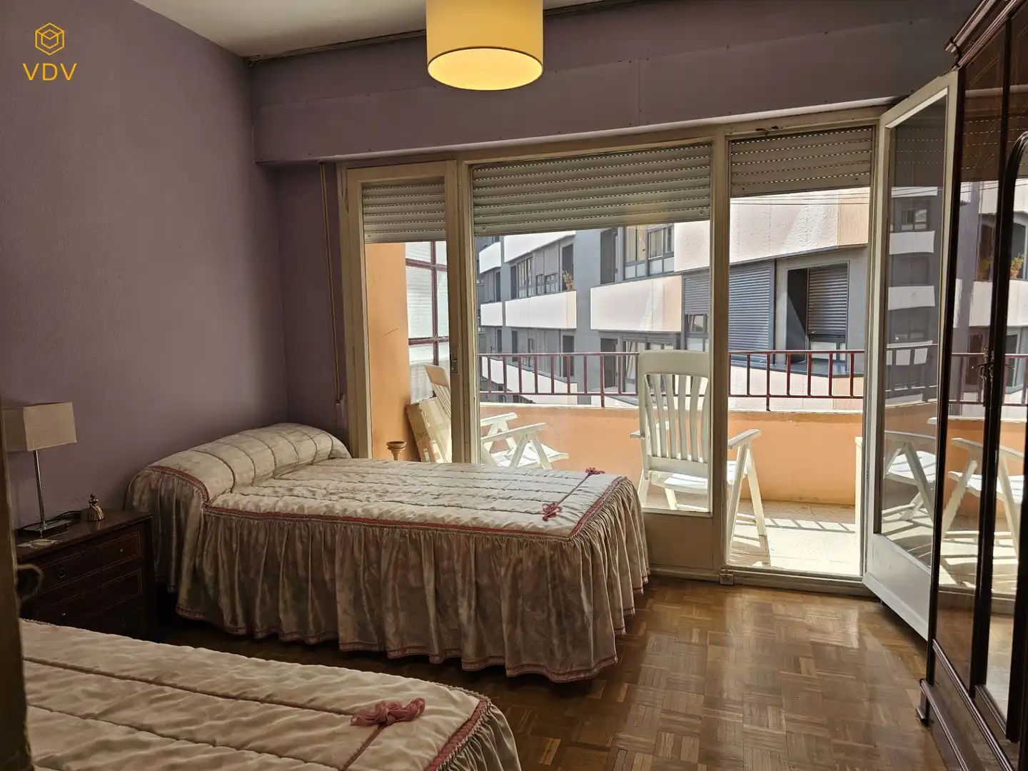 Bedroom of Flat for sale in  Pamplona / Iruña  with Heating, Parquet flooring and Terrace