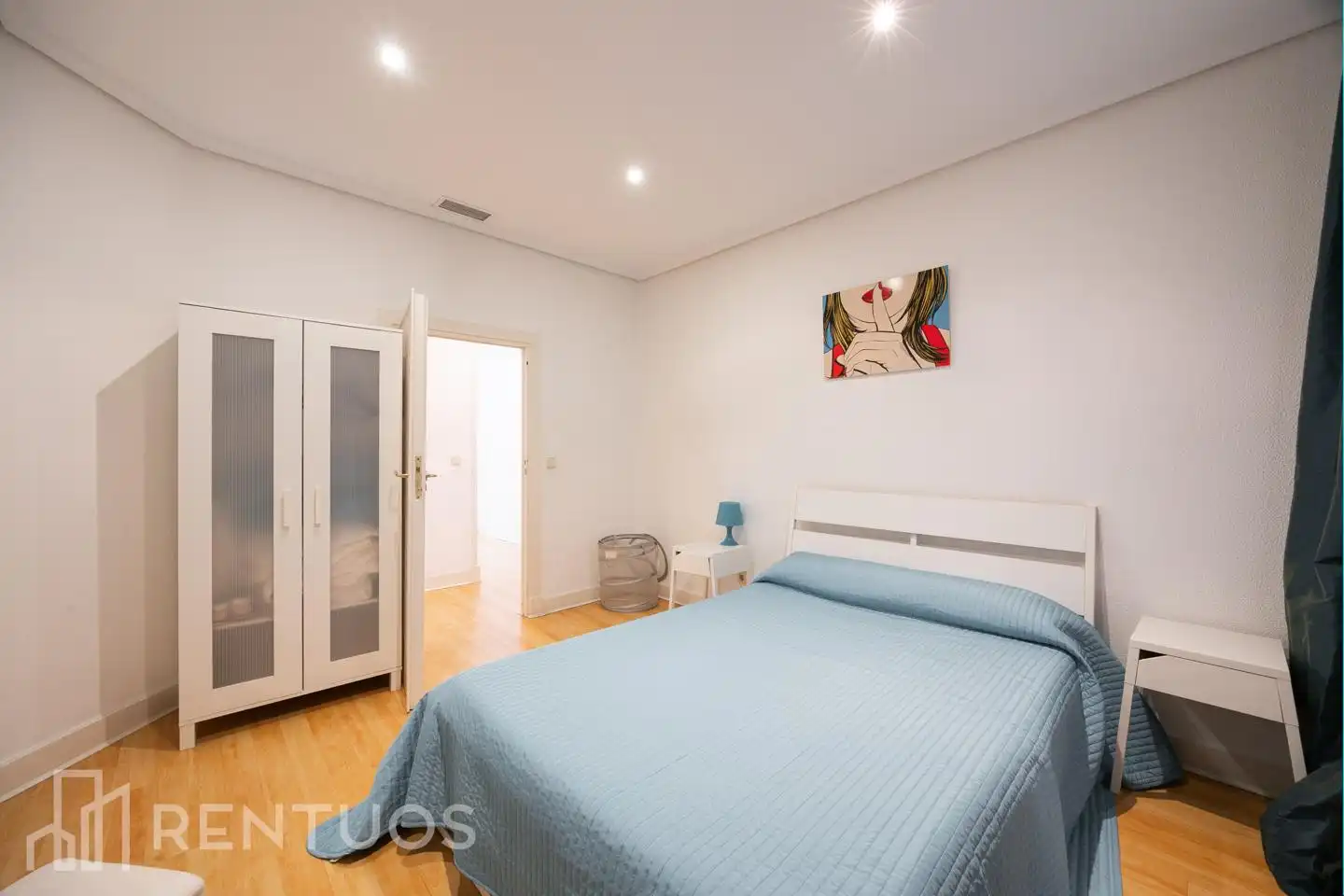 Schlafzimmer von Erdgeschoss zur Miete in Madrid mit Heizung und Möbliert