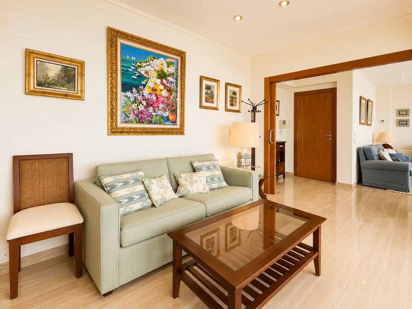Sala de estar de Apartamento en venta en Calpe / Calp con Aire acondicionado, Calefacción y Jardín privado