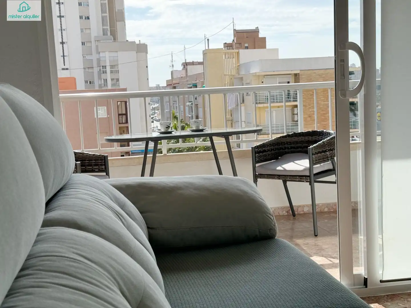 Terrace of Apartments for rent in El Campello  with Air Conditioner, Terrace and Furnished