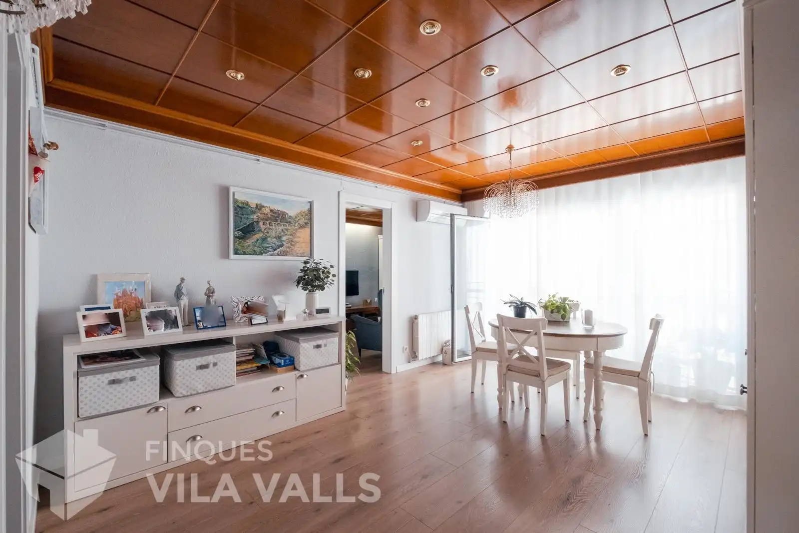 Sala d'estar de Pis en venda en Caldes de Montbui amb Aire condicionat, Calefacció i Parquet