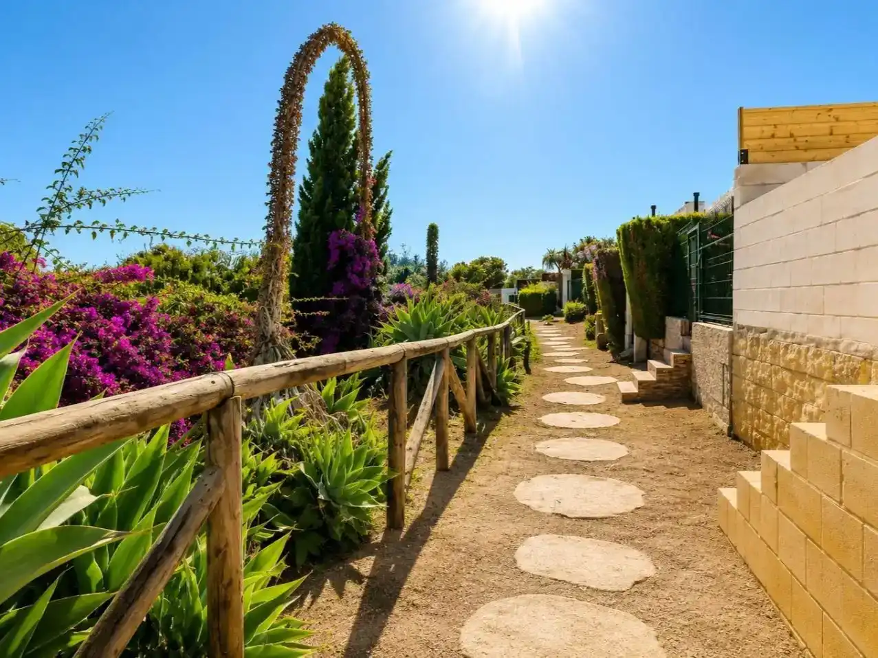 Jardín de Casa adosada en venta en Estepona con Aire acondicionado