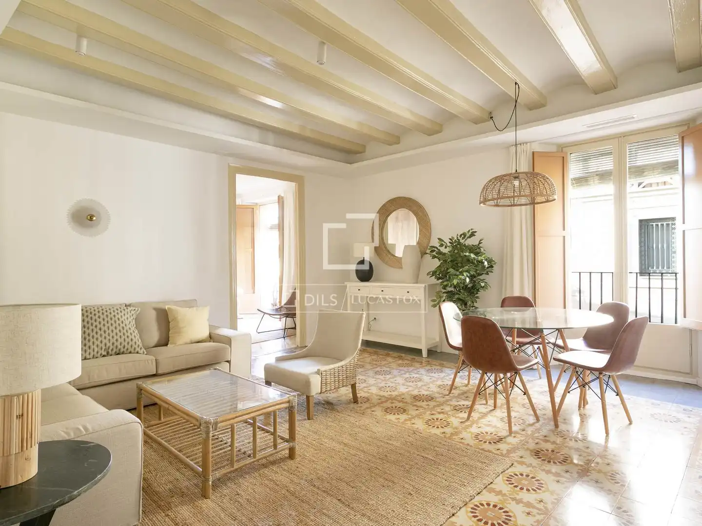 Sala de estar de Piso en venta en Barcelona con Aire acondicionado, Terraza y Amueblado