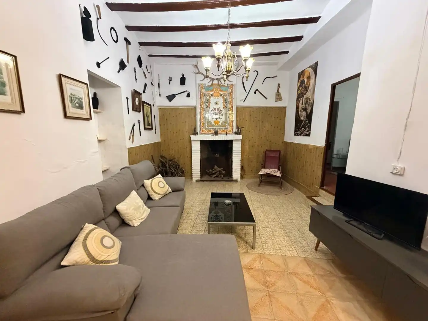 Sala de estar de Finca rústica en venta en Castelló de Rugat con Terraza, Trastero y Balcón