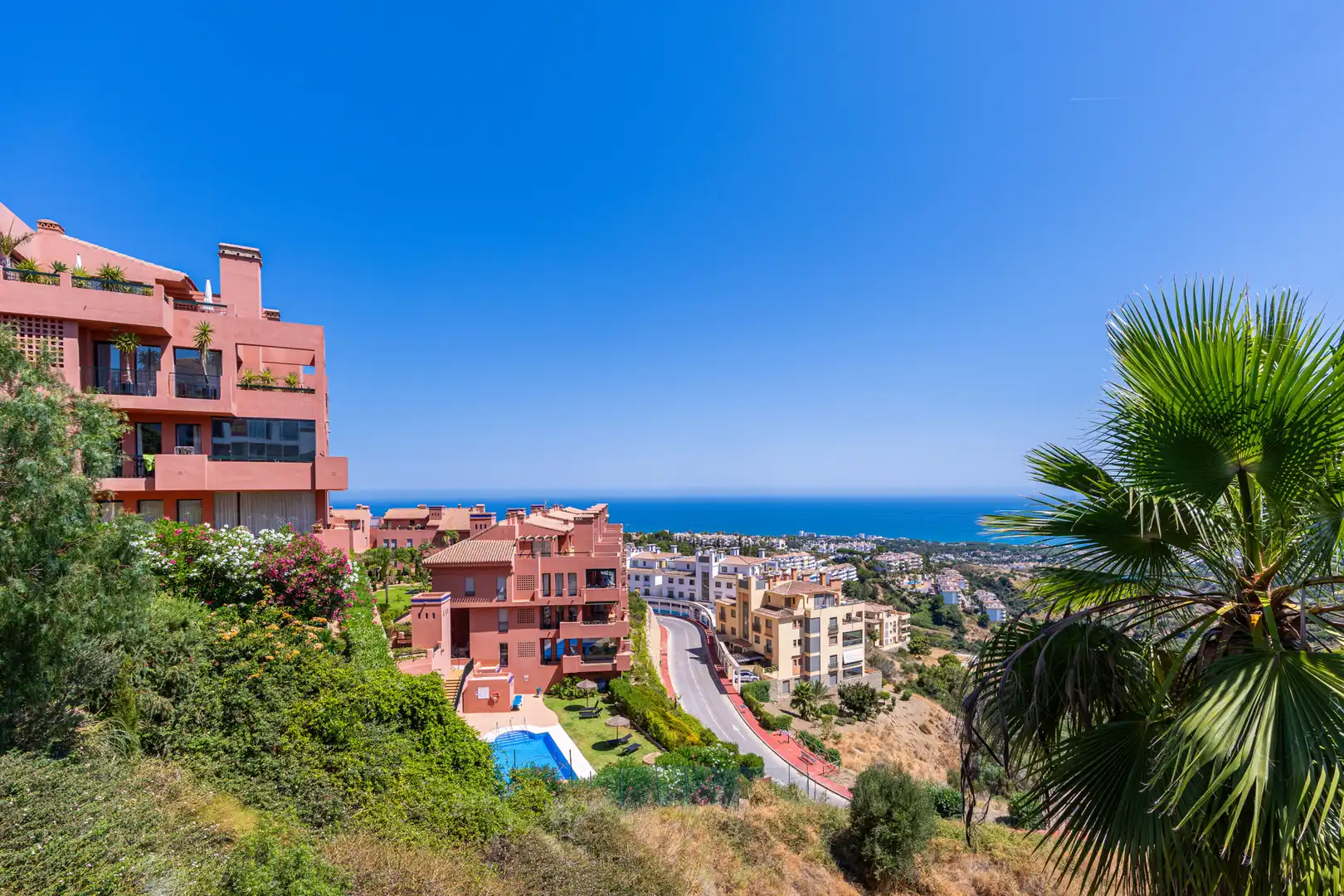 Vista exterior de Apartamento en venta en Mijas con Aire acondicionado, Terraza y Piscina