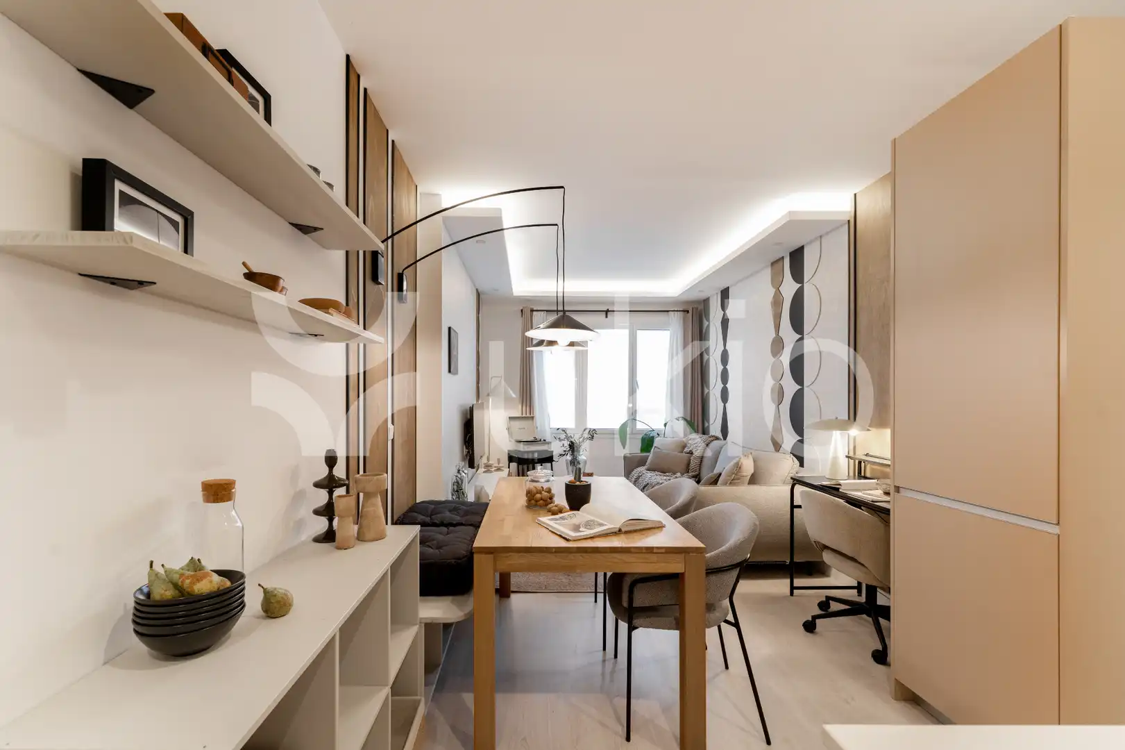 Sala de estar de Apartamento de alquiler en Madrid con Aire acondicionado, Calefacción y Amueblado