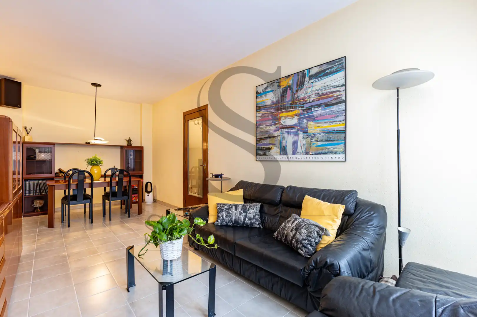 Wohnzimmer von Wohnung zum Verkauf in Barcelona mit Klimaanlage und Balkon