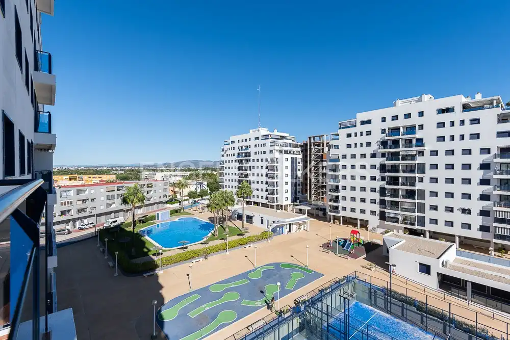 Terrace of Flat for rent in La Pobla de Farnals  with Air Conditioner, Heating and Private garden