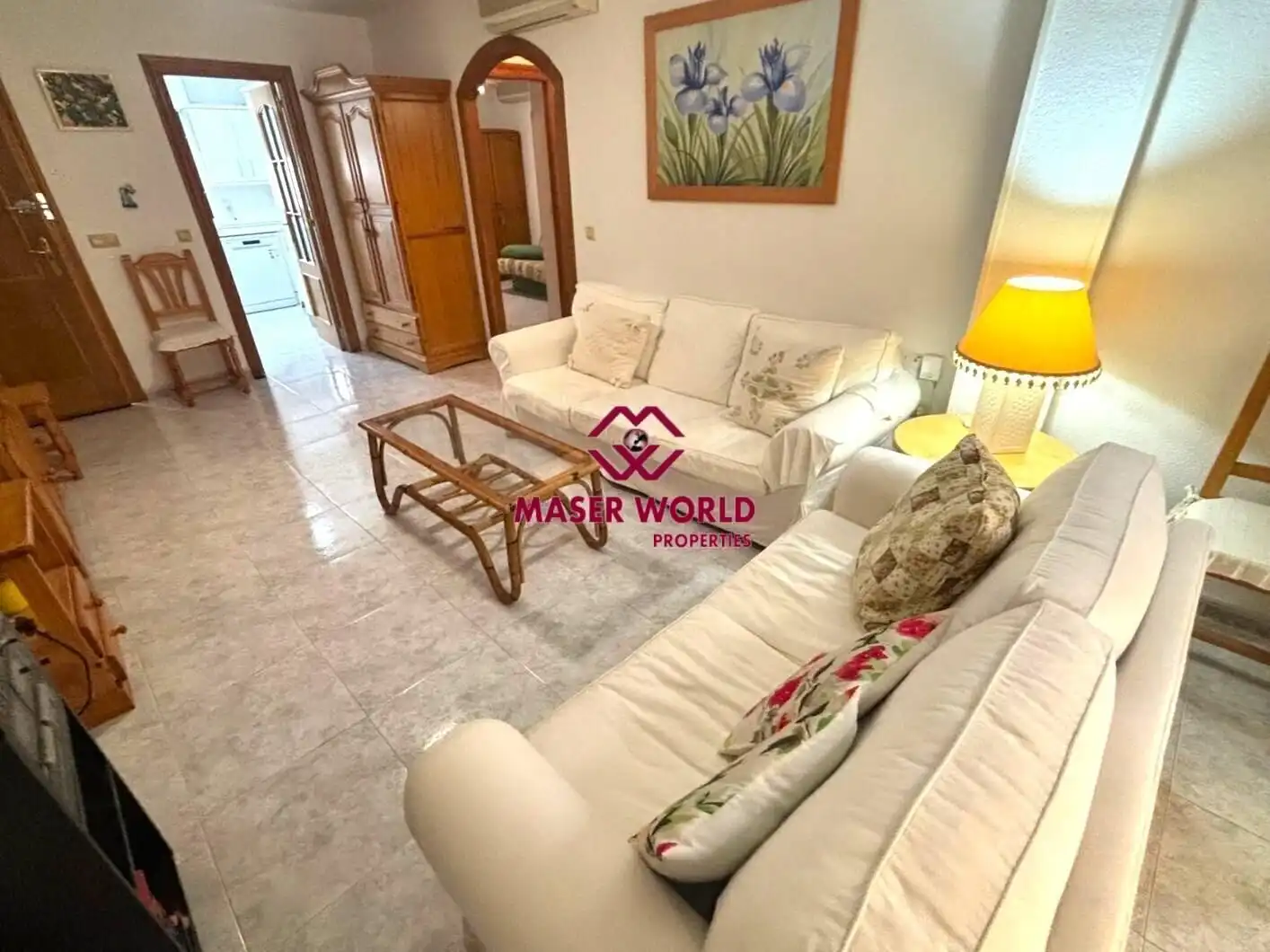 Sala d'estar de Apartament en venda en San Javier amb Aire condicionat, Calefacció i Jardí privat