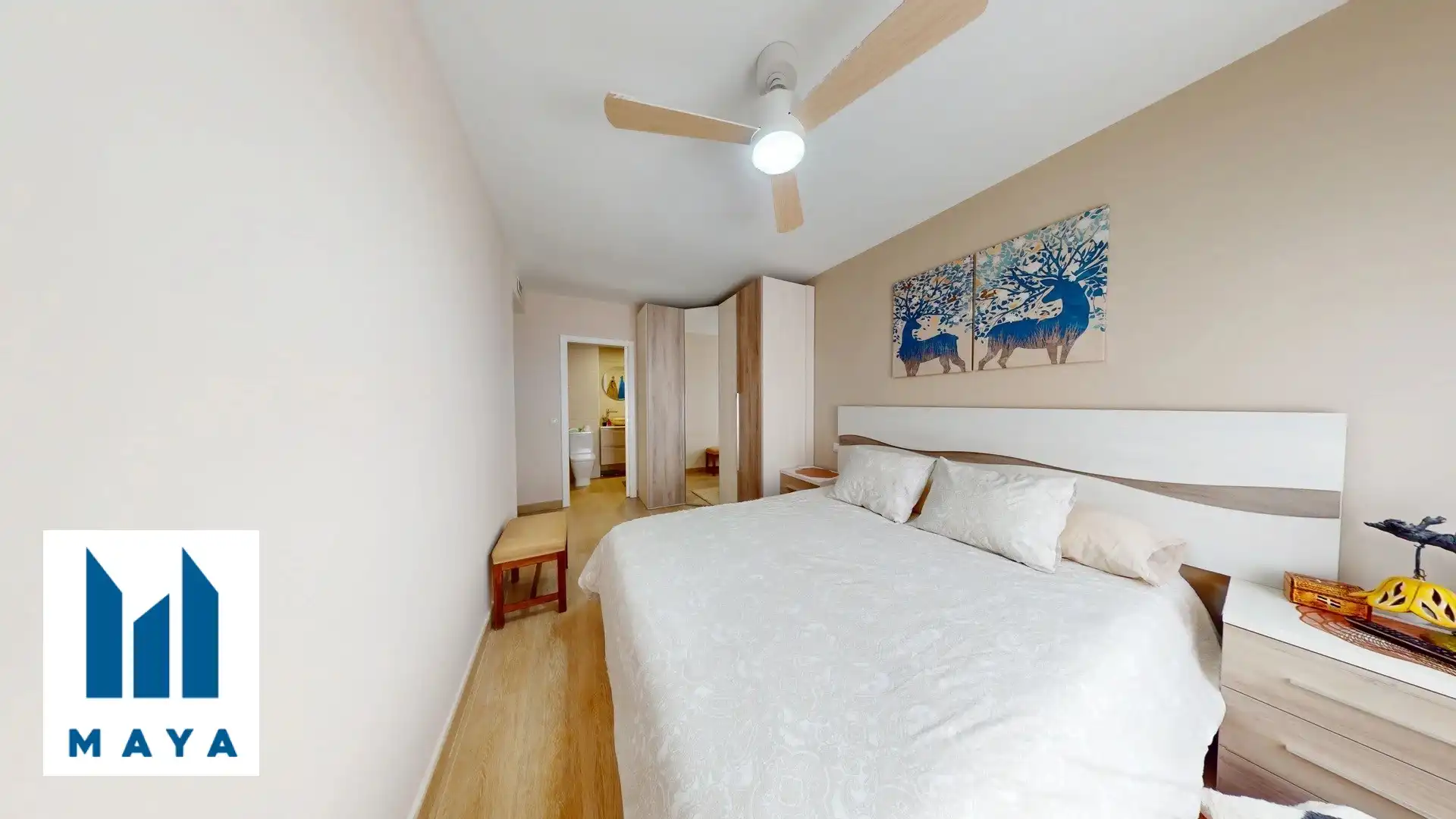 Schlafzimmer von Dachboden zum Verkauf in Leganés mit Klimaanlage, Heizung und Terrasse