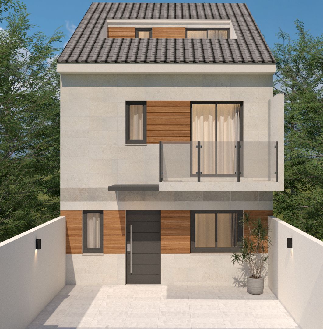 Exterior view of Single-family semi-detached for sale in Fuenlabrada