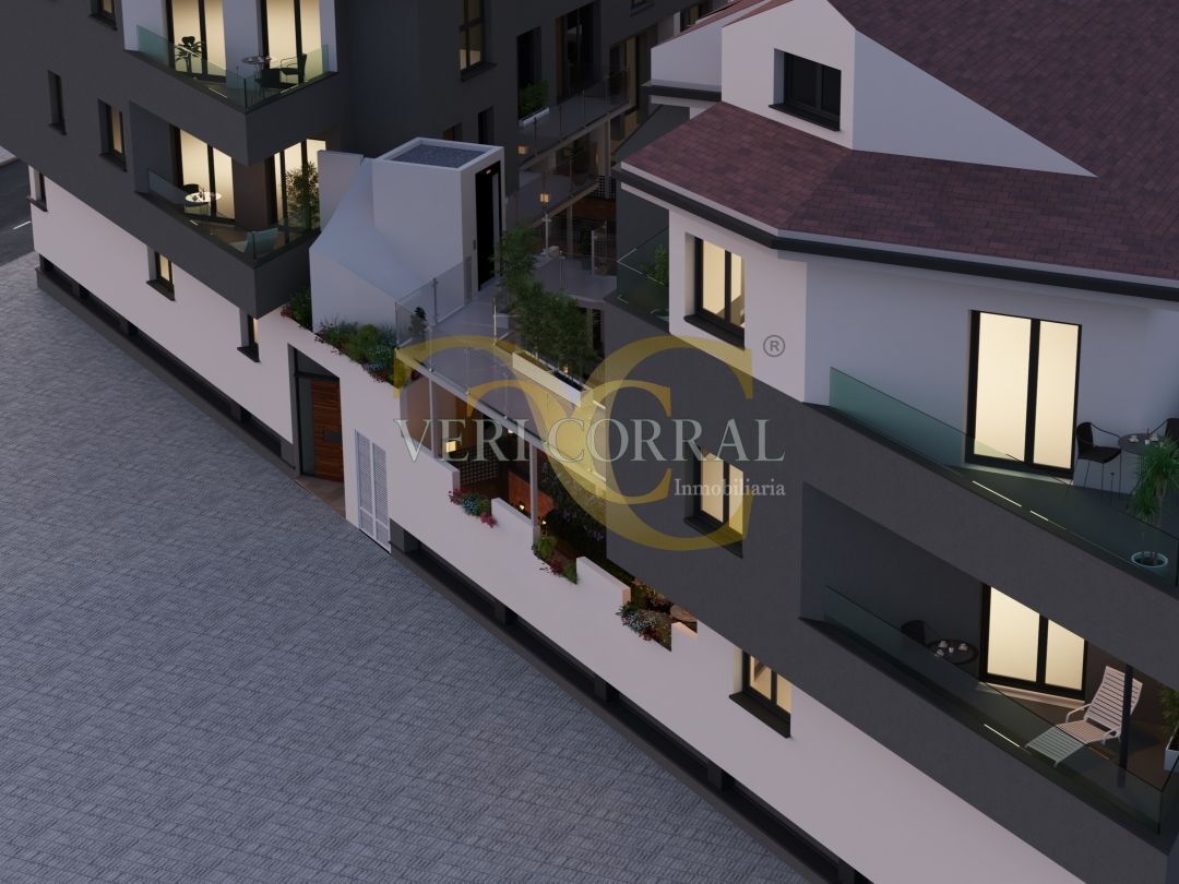 Vista exterior de Pis en venda en Gijón  amb Calefacció, Jardí privat i Terrassa