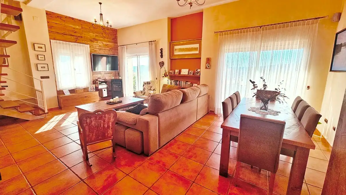 Sala de estar de Casa o chalet en venta en Cañaveral de León con Aire acondicionado, Jardín privado y Terraza